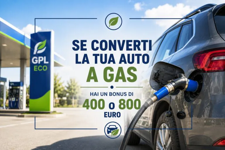 Se converti la tua auto a gas hai un bonus di 400 o 800 euro: come funziona l’incentivo