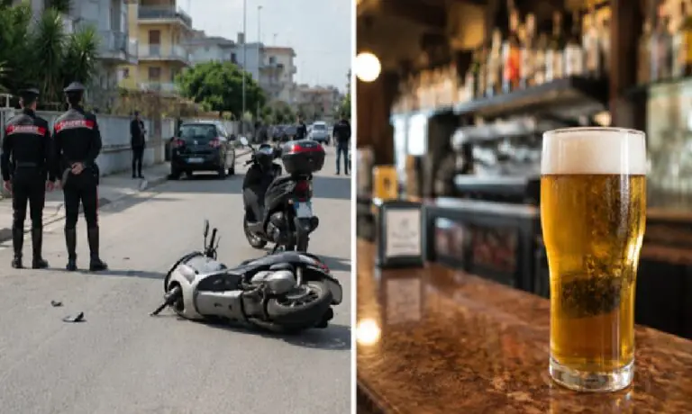 Evade per farsi una birra al bar ma travolge scooter con 17enne in sella