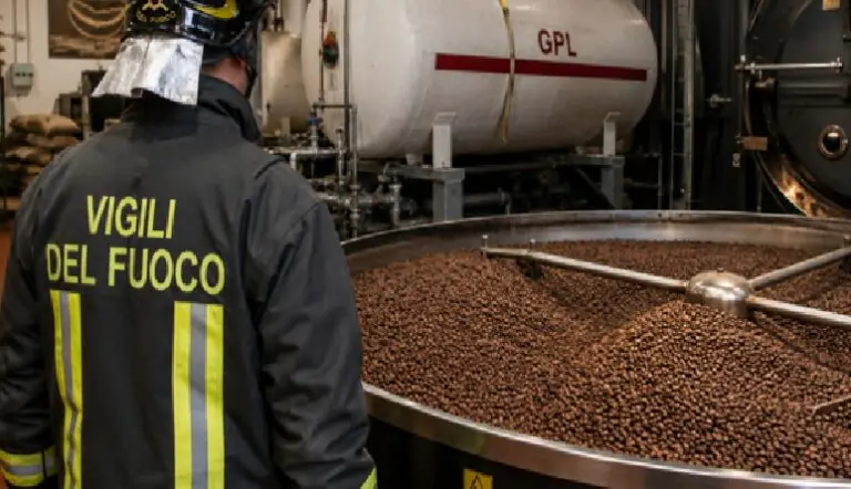 Blitz dei vigili del fuoco, stop in un impianto di torrefazione del caffè