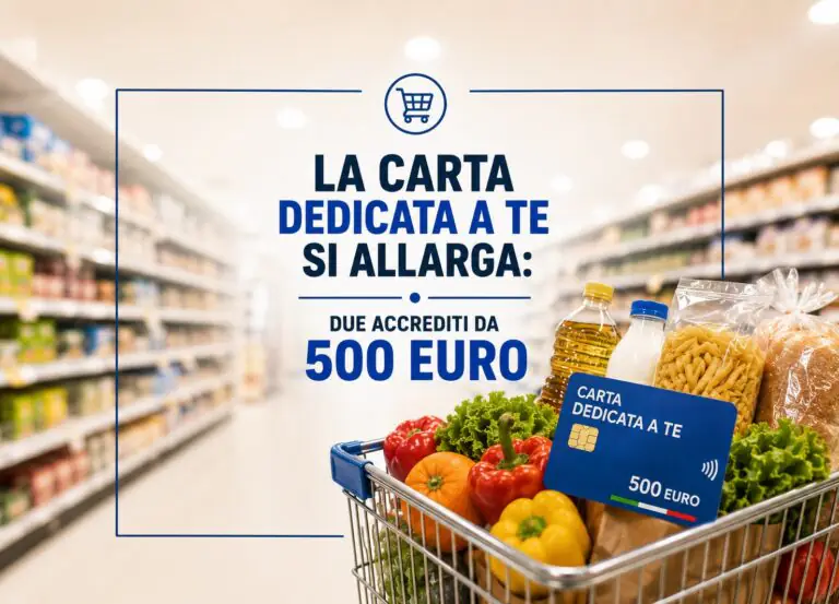 La carta Dedicata a Te si allarga: due accrediti da 500 euro. A chi spetta e quando arriva