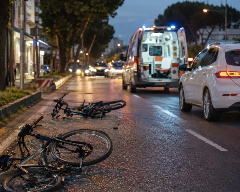 Ciclisti travolti nei pressi di un negozio, trasportati in ospedale