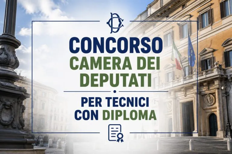 Concorso Camera dei Deputati per tecnici con diploma: stipendio da 1.800 euro