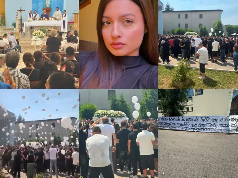 Palloncini bianchi, lacrime e striscioni per Rosa: “Hai reso speciale la nostra vita”