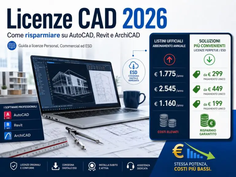 Programmi per disegno CAD a basso prezzo: come accedere agli strumenti professionali senza pagare il listino pieno