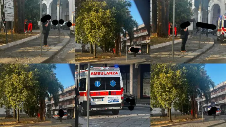 Accusa malore in piazza, arriva ambulanza