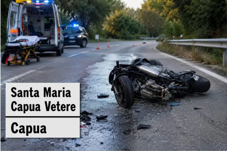 Scivola con la moto e si schianta sulla Provinciale, centauro resta a terra
