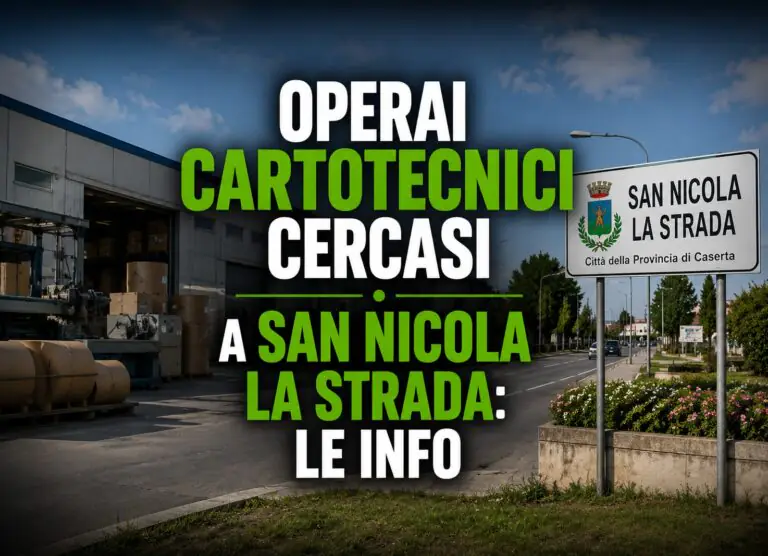 Operai cartotecnici cercasi a San Nicola la Strada: le info