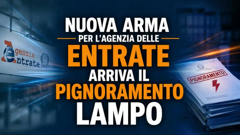 Nuova arma per l’Agenzia delle Entrate, arriva il pignoramento lampo