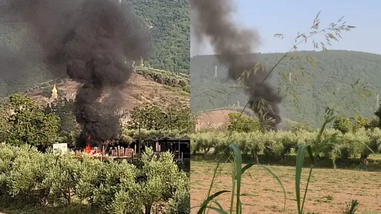 Fiamme in una tenuta agricola della valle, domate in pochi minuti