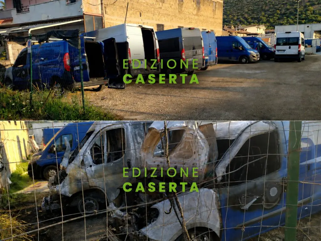 Raid nella notte, furgoni dati alle fiamme in un’autorimessa