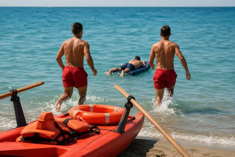 Trascinato al largo mentre è su un materassino, soccorso da 2 bagnini