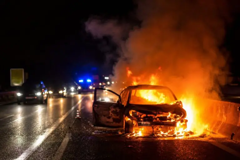 Auto a fuoco all’improvviso con persone dentro, paura sull’A1