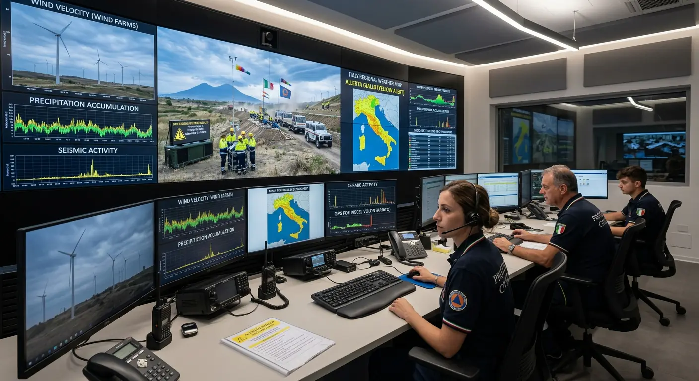 sala operativa protezione civile allerta meteo Campania