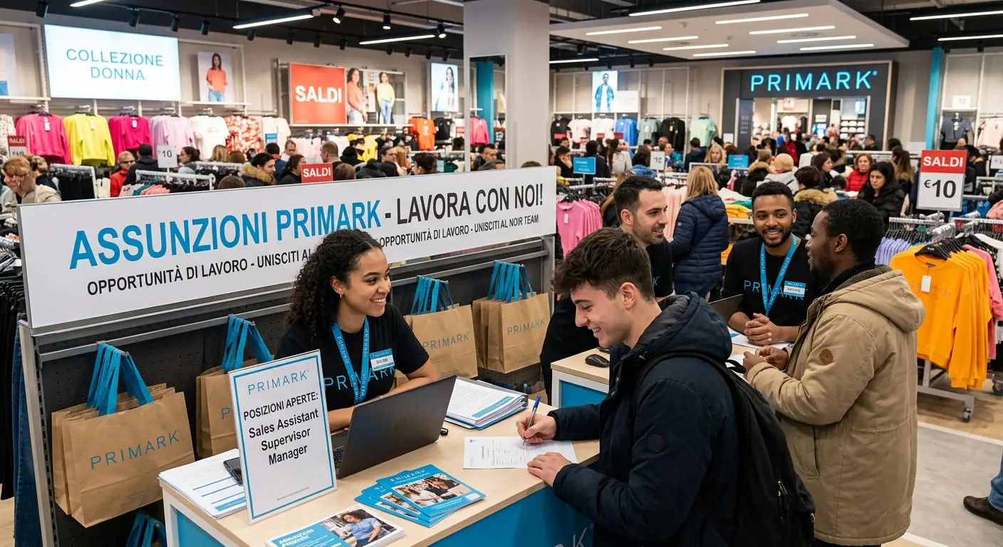Primark assunzioni anche a Marcianise