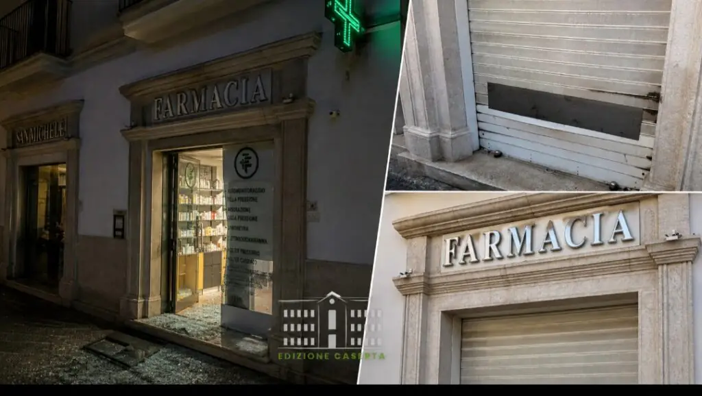 Assalto choc in farmacia: ingresso sventrato, fuga con la cassa