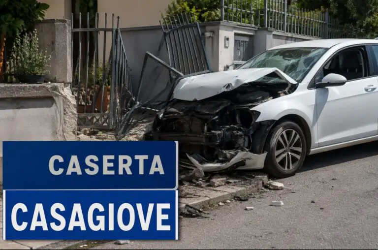 Auto finisce contro muro e cancello, choc all’incrocio tra 2 comuni