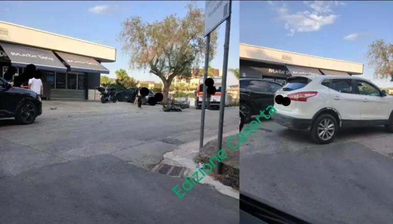 Auto contro moto all’incrocio, coppia sbalzata sull’asfalto