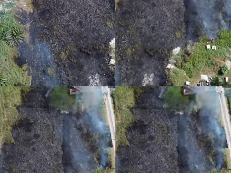 Campo a fuoco nei pressi delle abitazioni, arrivano i pompieri