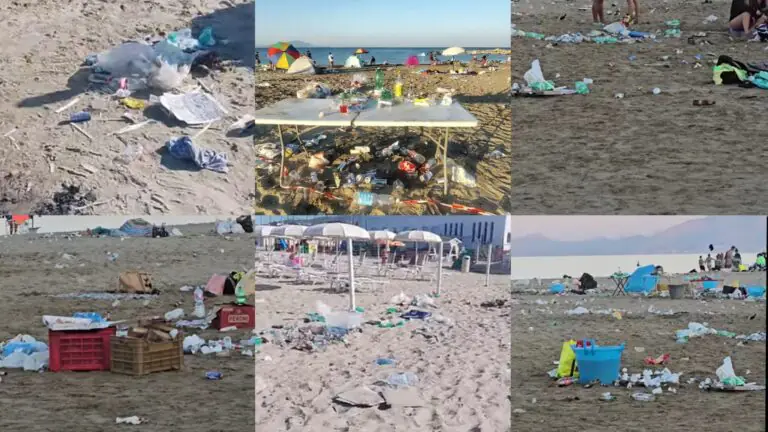 Spiagge “invase” dai rifiuti dopo i festeggiamenti di Ferragosto