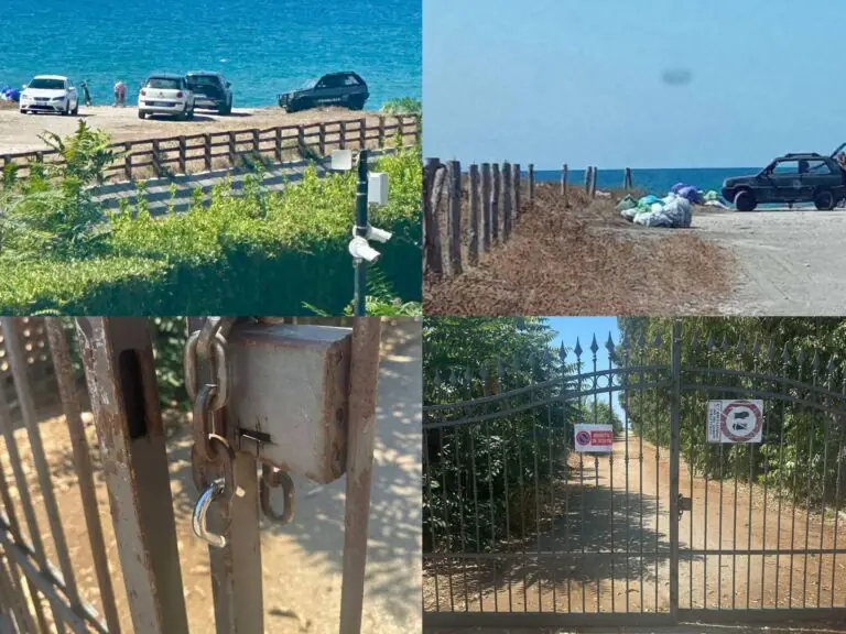 Forzano cancello per raggiungere le dune e la spiaggia con le auto lasciando rifiuti