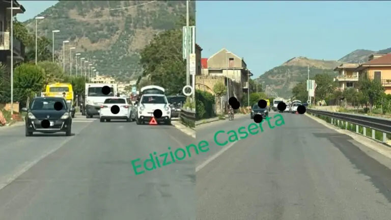 Scontro tra auto durante sorpasso azzardato, paura nella frazione