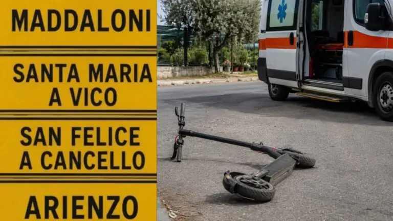 Cade dal monopattino e resta ferito, trasportato in ospedale