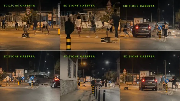 Guerriglia al quadrivio, segnali divelti e maxi rissa con spranghe
