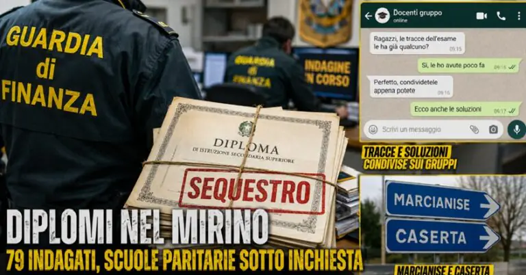 Diplomi a studenti fantasma, sequestri in due scuole: 79 indagati. Due anni nel mirino