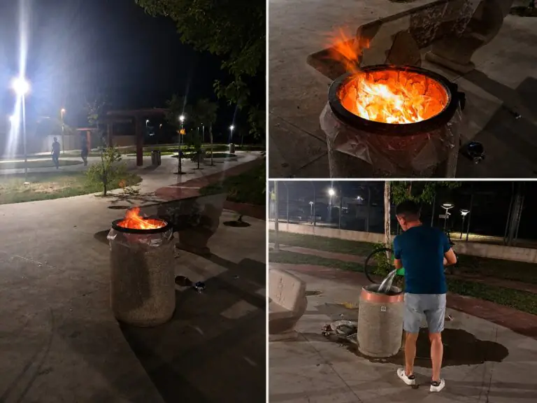 Parco della Legalità, nuovo allarme: incendiato un cassonetto