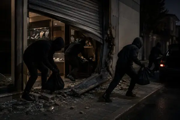 ladri in azione furto in gioielleria