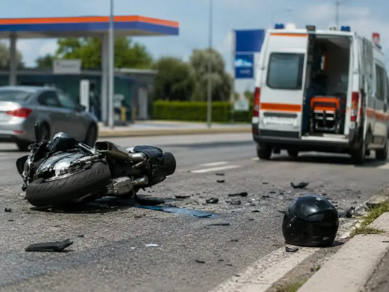 Si schianta con la moto al confine tra 2 comuni, giovane centauro resta a terra