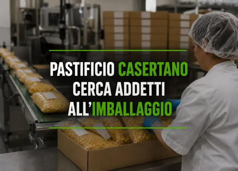 Pastificio casertano cerca addetti all’imballaggio: ecco dove candidarsi