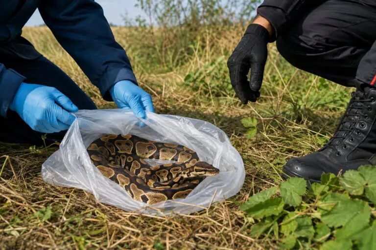Trovato serpente abbandonato in un sacchetto