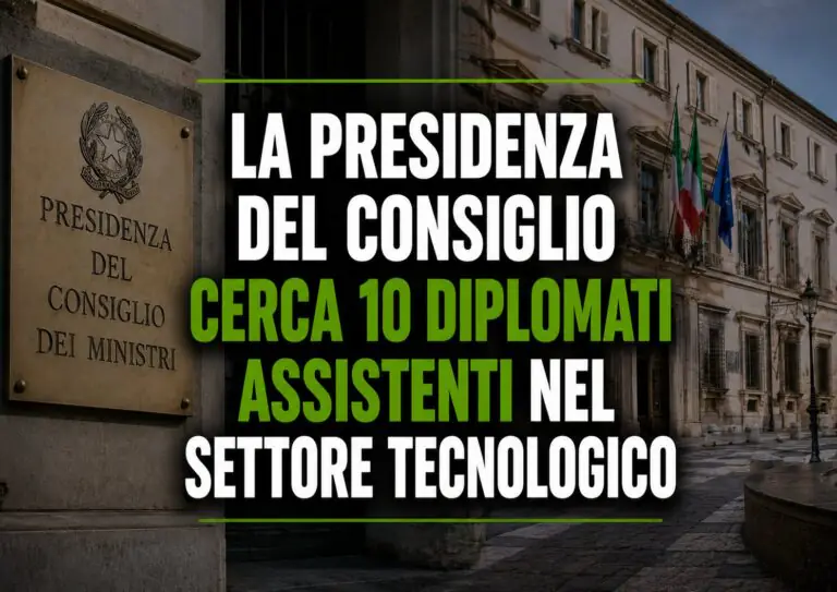La Presidenza del Consiglio cerca 10 diplomati assistenti nel settore tecnologico