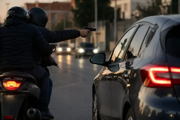 Rapina choc in strada: conducente scappa e loro sparano