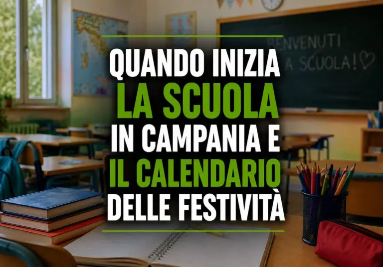 Quando inizia la scuola in Campania e il calendario delle festività