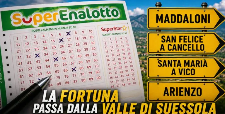 Il SuperEnalotto arriva nella Valle: colpaccio con un 5, festa sul corso