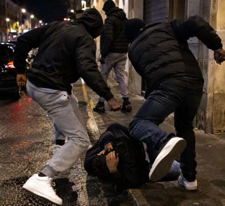 Aggressione choc in strada: giovane picchiato da 2 uomini
