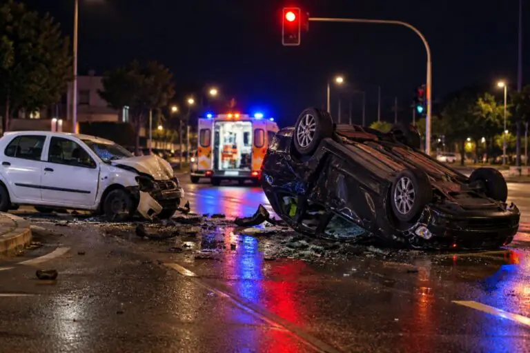 Auto si ribalta dopo impatto all’incrocio, 2 giovani feriti