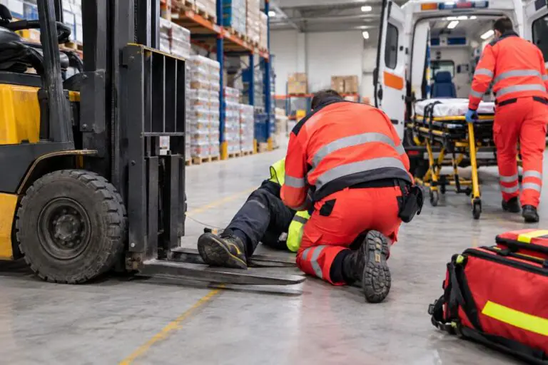 Incidente sul lavoro in zona Asi, muletto passa sul piede di un operaio
