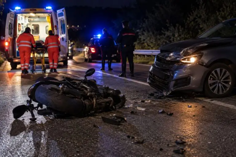 Violento scontro sulla Provinciale, centauro resta a terra