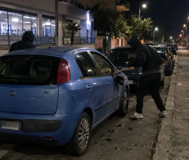 Raid in strada: auto assaltate con una mazza