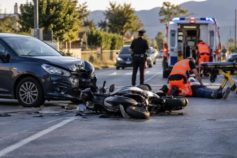 Auto contro moto, centauro resta a terra