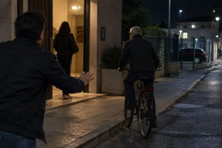 Uomo in bici tenta di seguire una donna fin dentro casa, scappa e il marito lo rincorre