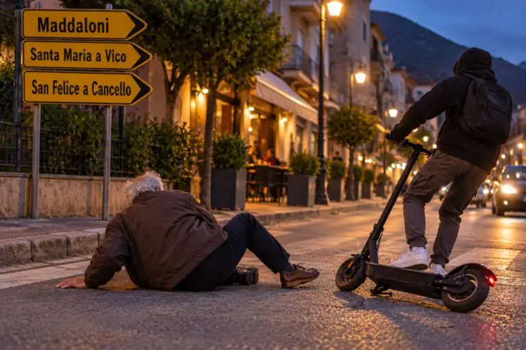 Travolto da monopattino nei pressi del bar, paura in strada