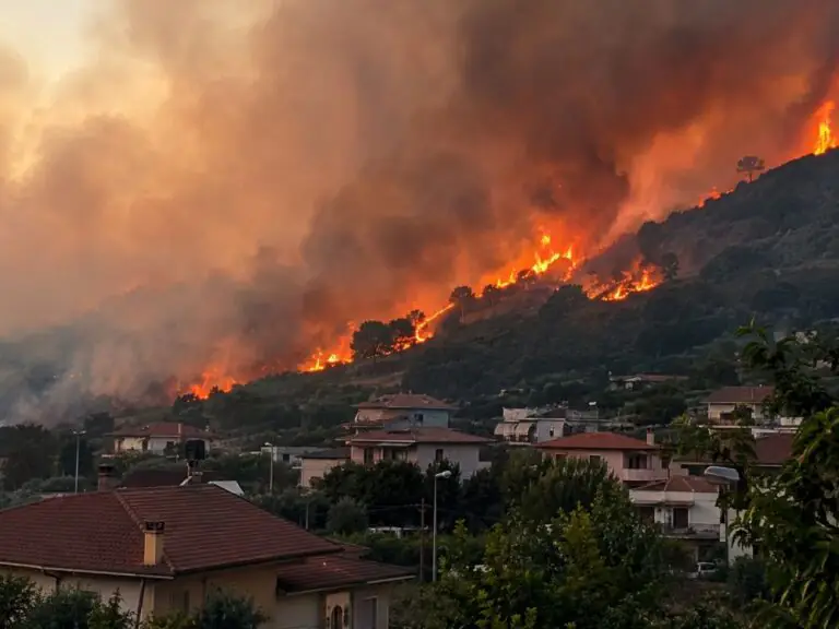 Rogo sul monte, fiamme minacciano le abitazioni