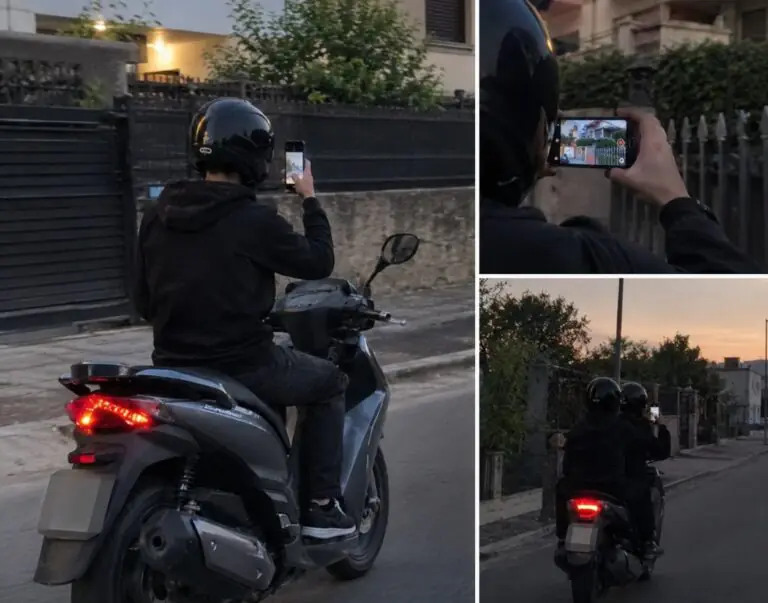 Su uno scooter fa foto e video alle case, allarme tra i residenti