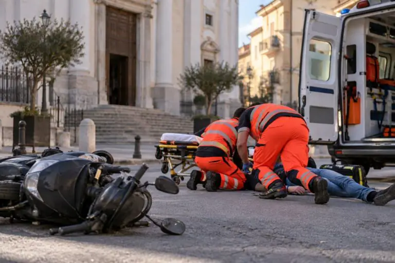 Travolto da scooter nei pressi della chiesa, trasportato in ospedale