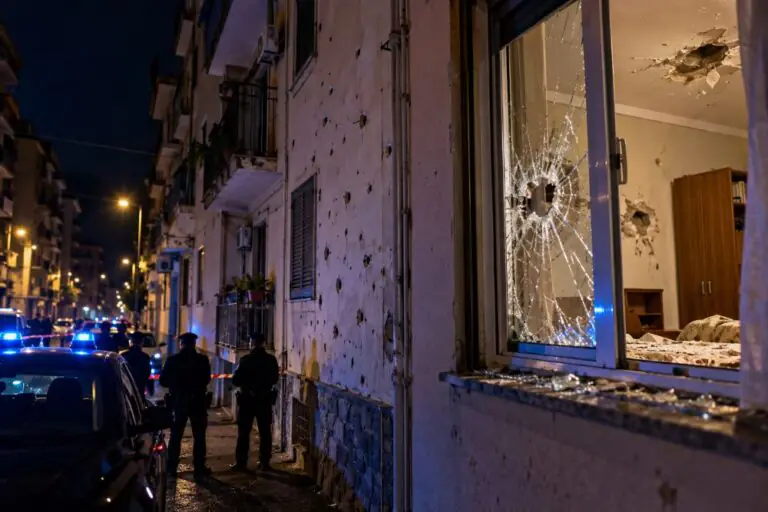 Raffica di colpi contro un palazzo, proiettile attraversa finestra