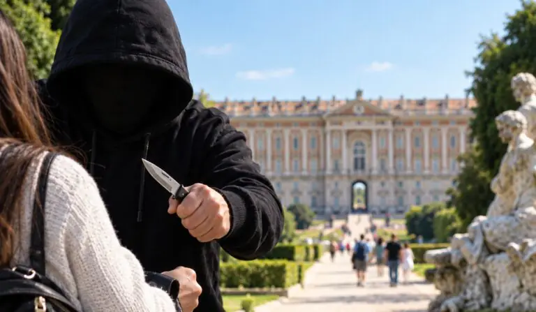 Minaccia e rapina turista col coltello, choc nei pressi della Reggia